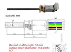 N20 Encoder Motor with Hall Sensor, 6V DC Micro Gear Motor Low Speed, M4 Threaded Shaft for DIY Robotics and Models