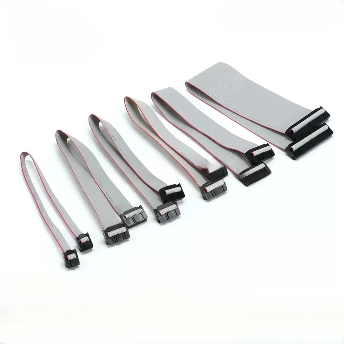 Gray 30CM Flat Ribbon Data JTAG ISP Download Cable 2.54MM Pitch FC-6/8/10/12/16/20/26/30/40/50/60/64 PIN for DC3 IDC Box Header