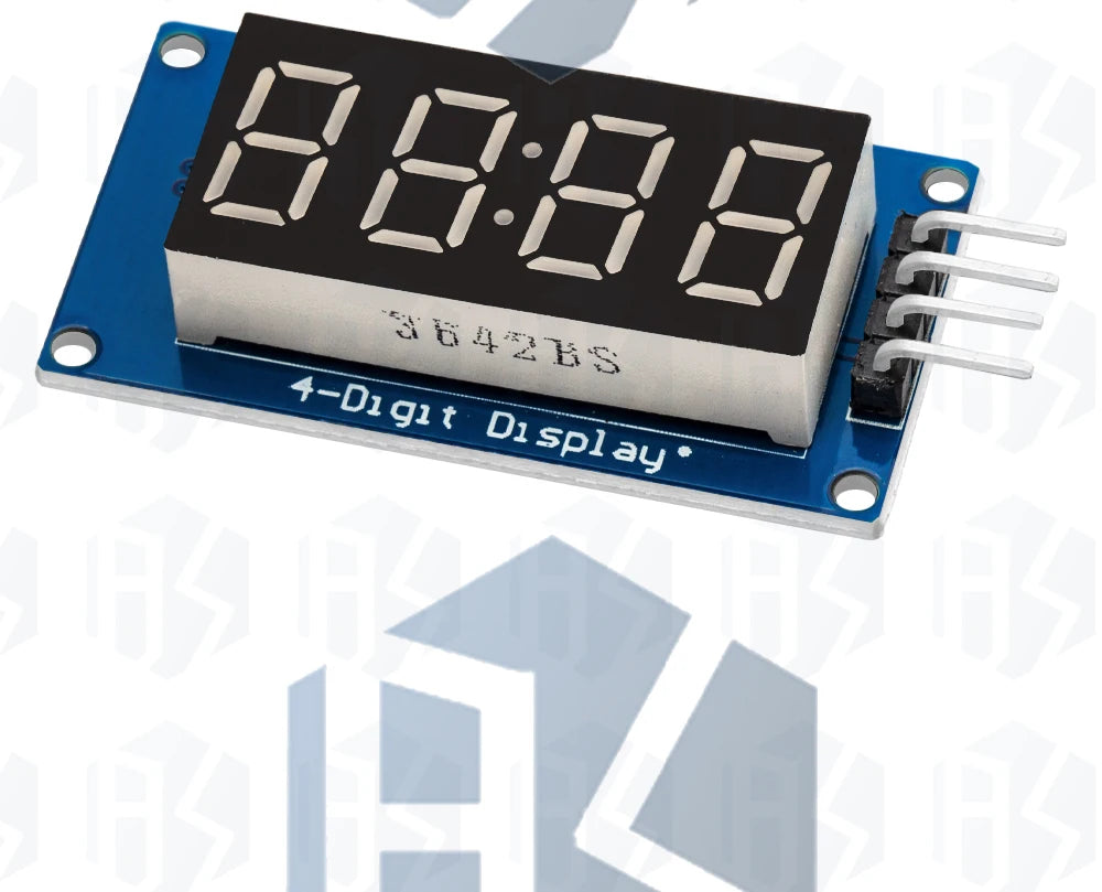 TM1637 4-Digit 0.36-Inch Red 7-Segment LED Display Module - Serial Interface Driver Board for Arduino Clock