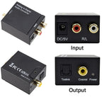 ADC Analog to Digital Audio Converter Analog to Optical Fiber Coaxial Signal ADC Spdif Stereo 3.5MM Jack 2*RCA Amplifier Decoder