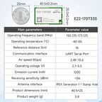 LoRa Module COJXU E22-T Series UART SMD DIP 170/230/433/915/868MHz 22/30/33/37dBm Stamp Hole SMA-K Wireless Module