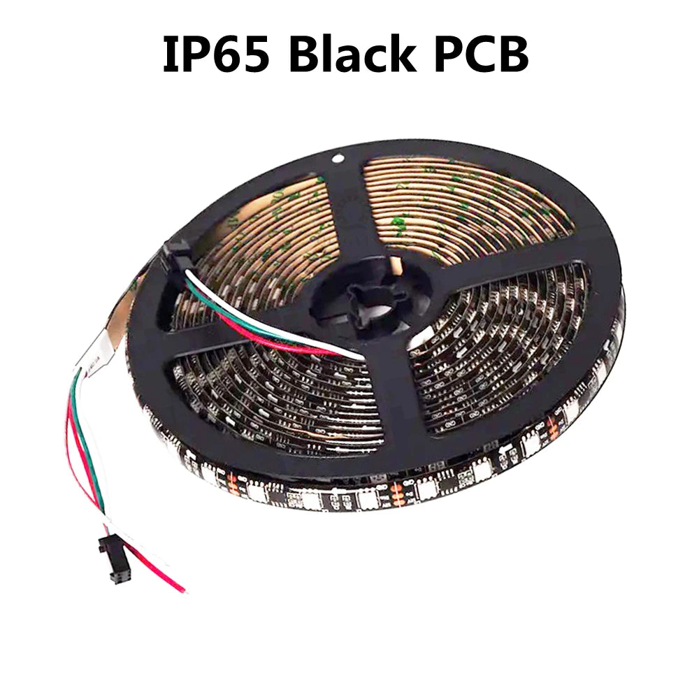 DC12V 24V WS2811 RGB LED Strip Individually Addressable 30/48/60/72/84 Leds/m Tape Light IP30/65/67 Waterproof Flexible Ribbon