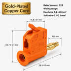 32A 4mm Solderless Stackable Banana Plug Lever Type Quick Wire Connector High Current Gold Plated Brass for Speaker Amplifier