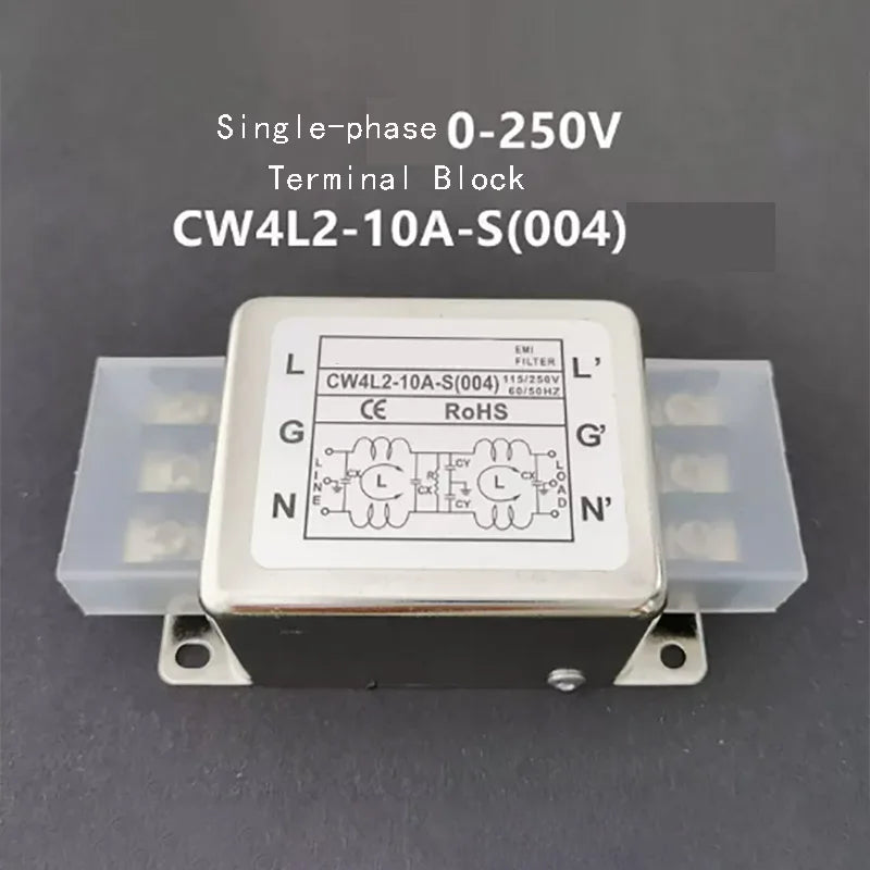 New 220V AC Anti-interference Power Supply EMI Filter CW4L2 CW4L2-20A-S CW4L2-6A-S CW4L2-10A-S CNC Purifier for Enhanced Perform