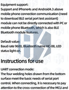 1PCS HC-08 Low-Power Bluetooth Module – BLE 4.0 UART Serial Port for Arduino Projects
