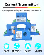 Hall Current Transmitter ZA-K14 AC DC 5A 10A 20A 50A 150A Transducer 4-20mA 0-10V Output Ampere Current Sensor