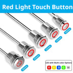 Metal touch sensor switch Stainless steel button jog delay self-locking IP68 waterproof 16/19/22/30mm
