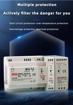 DR-60W Output 5V 12V 15V24V DIN Rail Switching Power Supply 24V DC 220V to 12V Transformer 5V Module Power Supply Box