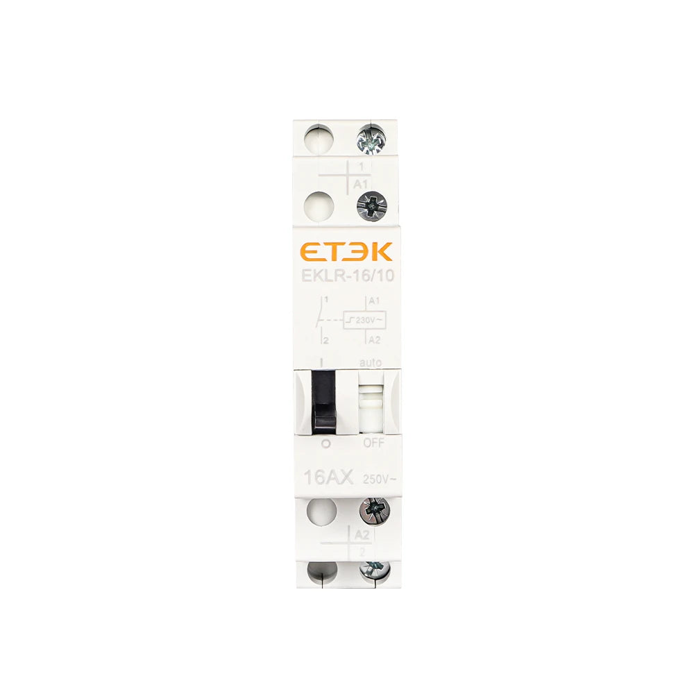 ETEC Impulse Bistable Latching Auto Control Relay Household 1P 2P 16A 1NO 2NO Coil 230V AC 110V DC EKLR