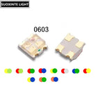 0603 Bicolor SMD LED, (Red)R-Green, R-Blue, R-White, R-Yellow, Orange-Blue, Yellow-True Green, Lamp Beads 1.6*1.5MM
