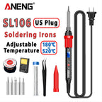 ANENG Digital Electric Soldering Irons kit Adjustable Temperature 220V 110V US/EU Plug  Welding Solder Repair soldering SL106