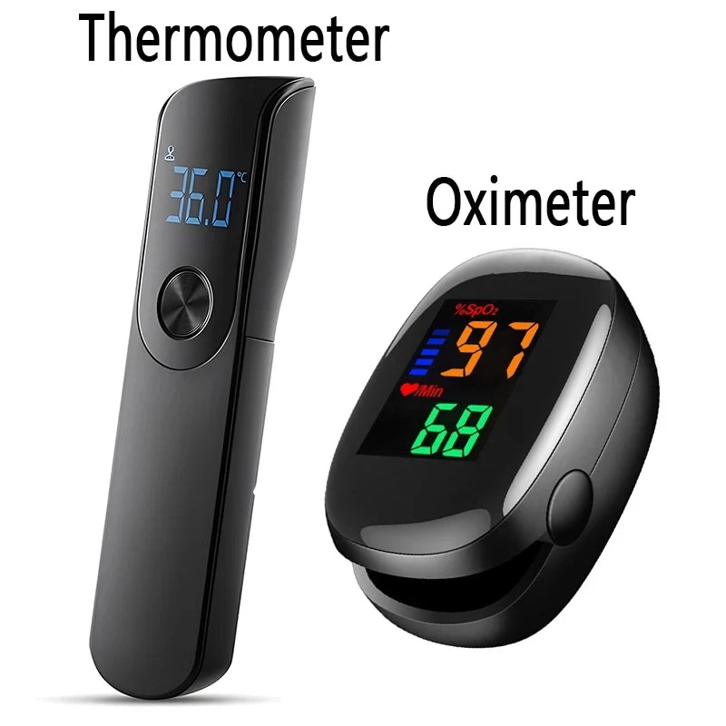 Medical Thermometer Test Kit LED Display Digital Oximeter or Non-Contact Thermometer For Baby Adult Mini