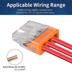 50pcs Mini Quick Wire Connectors 2/3/4/5/ Ports Terminal Block Hard Stainless Easy Electric Quick Push-In