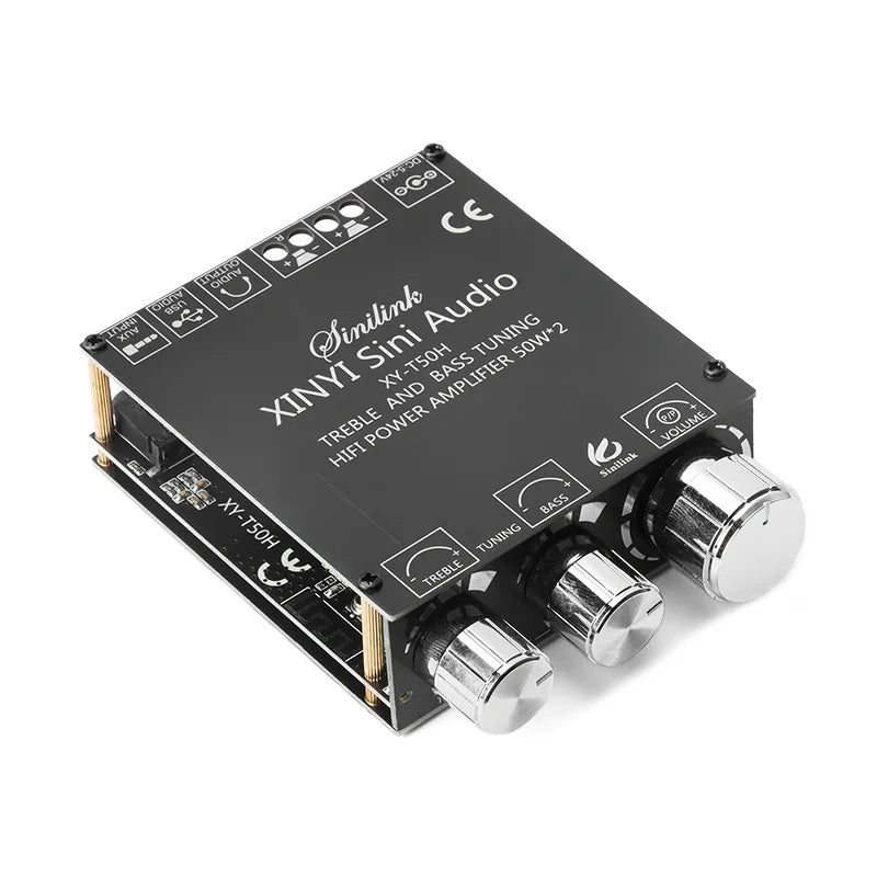 TPA3116D2 50W+50W Bluetooth 5.0 Subwoofer Amplifier Board 2.0 Channel High Power Audio Stereo AUX USB Bass CAR AMP t50l t50h