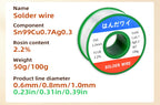 Sn99.3 Cu0.7 50G 100G Lead Free Solder Wire Tin 0.5/0.6/0.8/1.0mm Rosin Core Solder Welding Soldering Iron