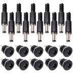 10Pairs DC Power Socket 5.5x2.1mm 5.5*2.5mm Panel Mount DC Power Plug DC Female Jack Connector