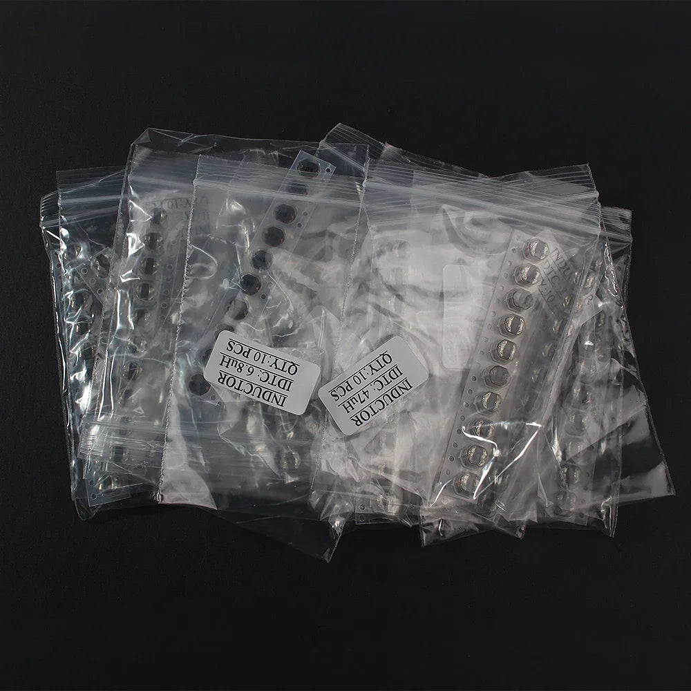 130PCS CD54 Power Inductor Kit 13 Values, Non-Shielded Wire Wound SMD 2.2uH~680uH Inductor Assortment Set for DC-DC Converter