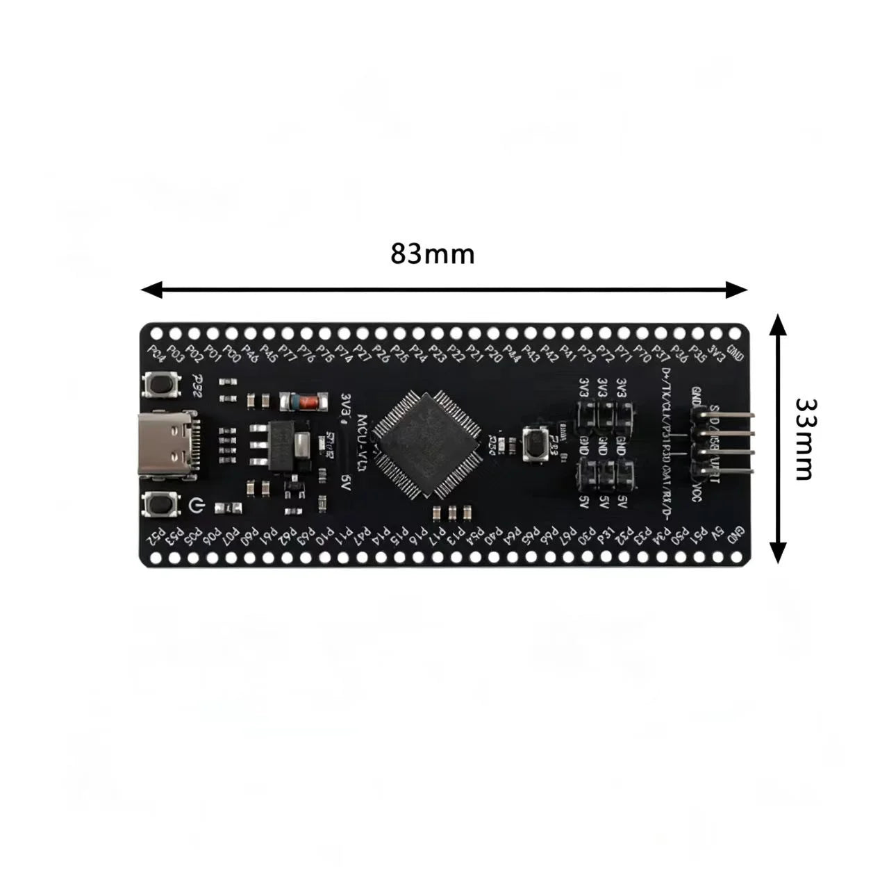 STC8H8K64U Original Genuine Core Board 8051 Microcontroller Core Learning Development Board with USB Download and Burning