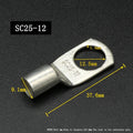 SC Type Wire Nose Terminal SC6 SC10 SC16 SC25 Bare Copper Battery Block Lugs Hole ID 6 8 10 12mm Crimp Wire Connector