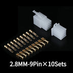 10Set 2.8mm 2/3/4/6/9P Automotive 2.8 Electrical Wire Connector Male Female Cable Terminal Plug Kits Car Motorcycle Plug Socket