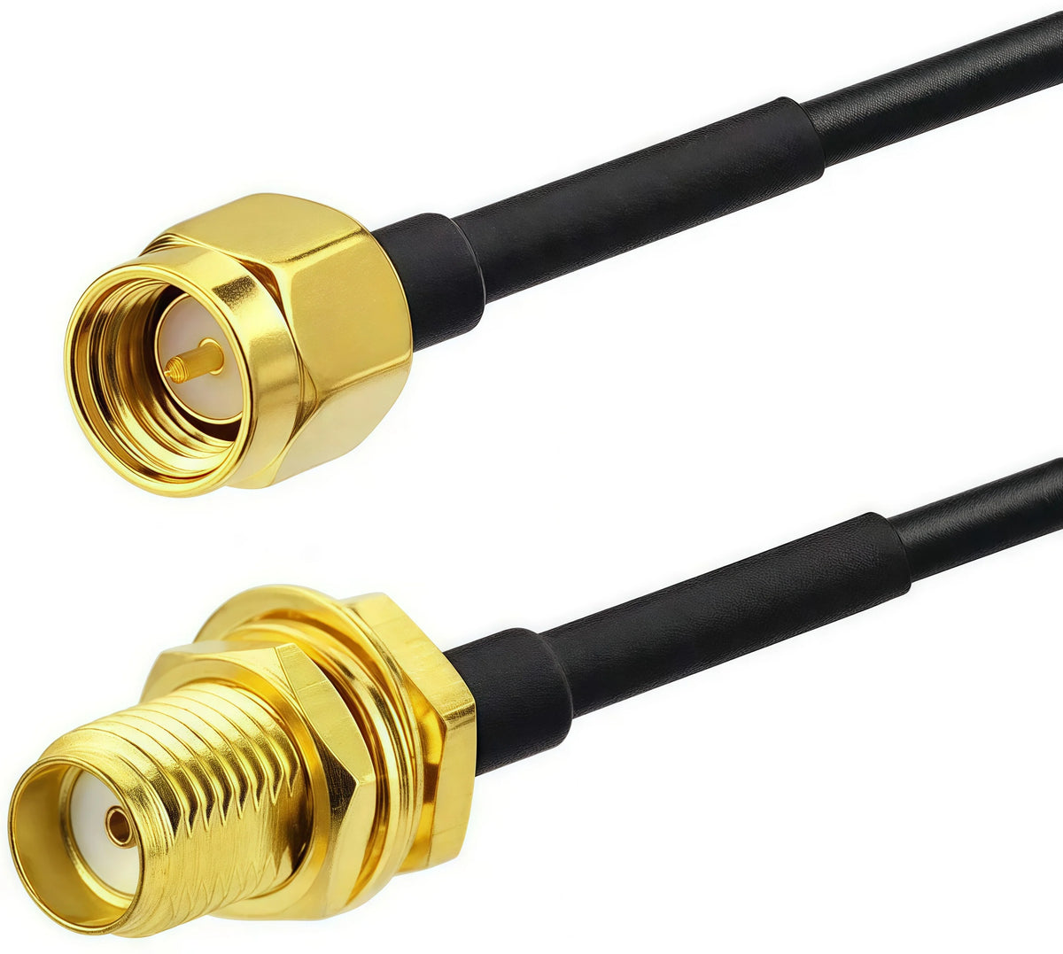 10m/5m/3m RP-SMA to SMA Extension Cable, Male to Female Coaxial Feeder Wire for WiFi Antenna/Router/RG174 Network Card