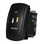 Marine Boat Rocker Switch 12/24V Orange Backlit Anchor Beacon Up Down Button ON OFF/ON OFF ON Momentary Toggle Switch Waterproof