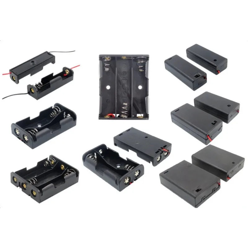 2pcs 1X 2X 3X 4X AAA Power Battery Storage Case Container Socket DIY 1.5V-6.0V Serial Connect Rohs ABS wt Lead Switch Cover