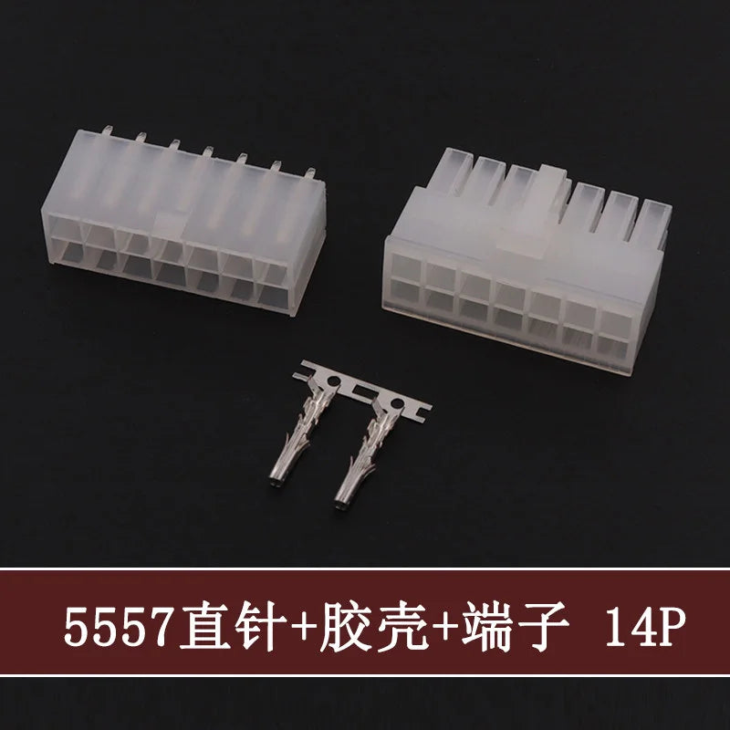 5Sets Molex 4.2mm Automotive Wire Connectors Plug 5557 Series RA Wafer Female Terminal 2-24P Housing for Electrical Wiring