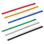 10PCS 2.54mm Blue Green Single Row Male Header 1X40Pin Connector PCB Pin Strip Breakable Pin Header for Arduino Yellow Red