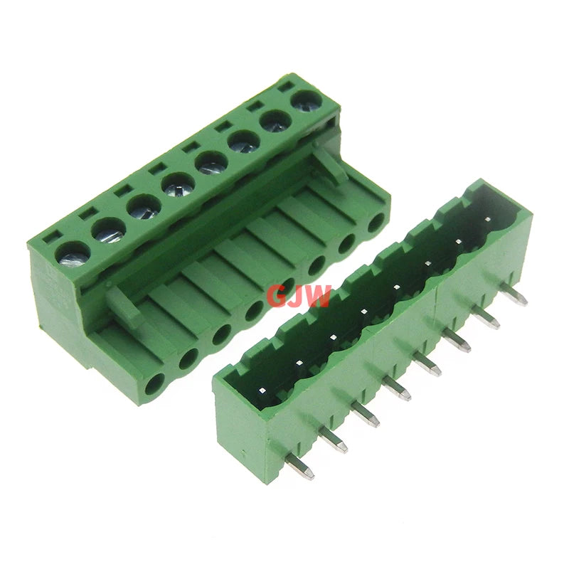 Pitch 5.08mm 2/3/4P Screw Plug-in PCB Terminal Block 2EDGK 2EDGRC Close Corner Male/Female Pluggable Connector 5/10Pcs
