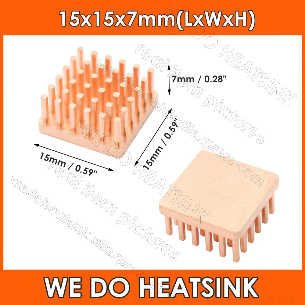 WE DO HEATSINK Small Tiny Useful Pure Copper Heat Sink Without or With Thermal Pad For Raspberry Pi Banana Pi IC Chipset Package