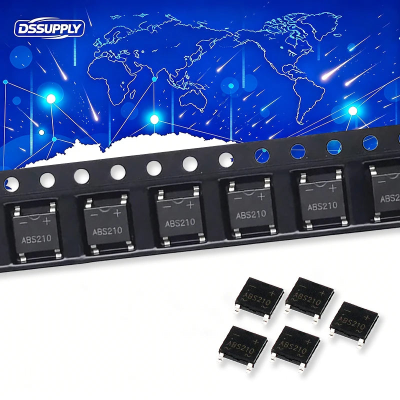 50PCS ABS210 SOP-4 Bridge Rectifier ABS 210 SMD 2A 1000V