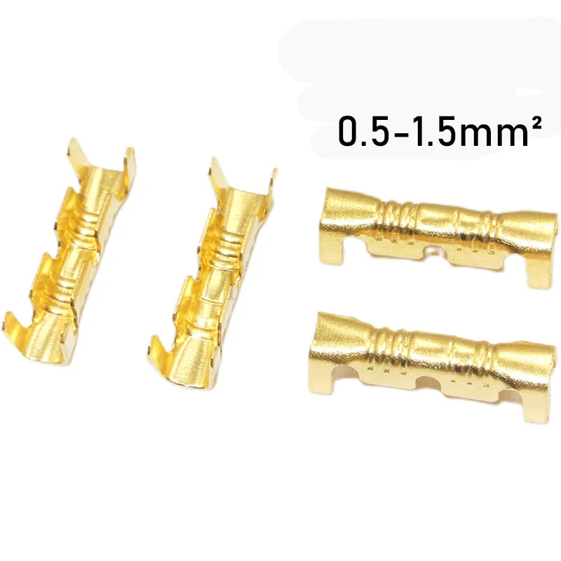 100/200/500/Pcs  U-Shaped Copper Wire Crimps H62 Brass Wire Buckle  Fascia Butt Terminal Quick Connect 454TABC 452 453 0.2-10mm2