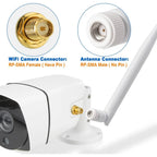 2.4G 5.8G WiFi Antenna 6dBi 2.4GHz 5GHz White Rubber Antennae RP SMA Male for Security Camera Surveillance Recorder WiFi Router