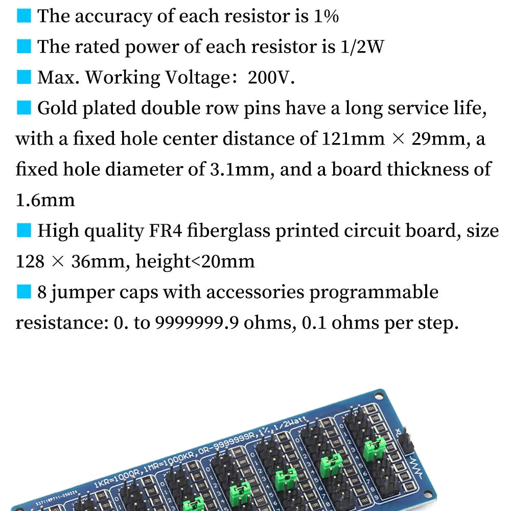 0.1R - 9999999R Programmable SMD Resistor Slide Resistor Board Step Accuracy 1R 1% 1/2 W Module