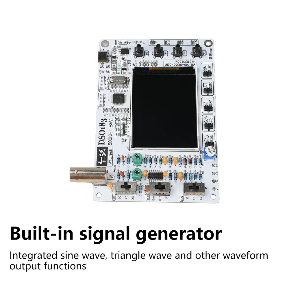 DSO183 Digital Oscilloscope Module DIY Loose Part Teaching Practical Training Electronic Production Kit DC 5V 0-500KHz Type C