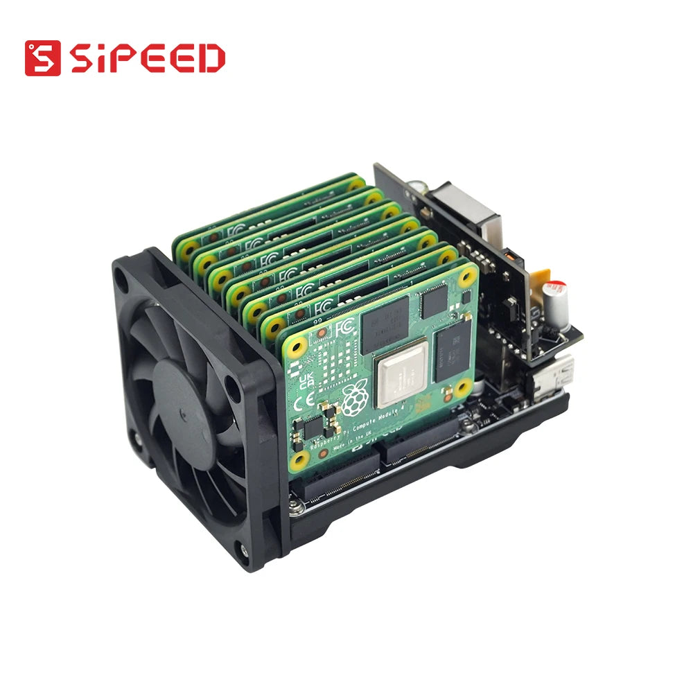 Sipeed NanoCluster 7-Node CM4/CM5 Mini Server - Compact Kubernetes K3S Edge AI Homelab for Raspberry Pi Cluster