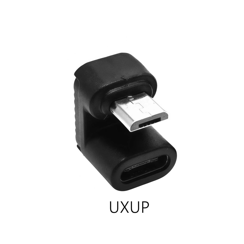 Micro USB Adapter 90 Degree Right Angle Male to Type C Female Connector for Laptop PC USB Chargers Extension Converter