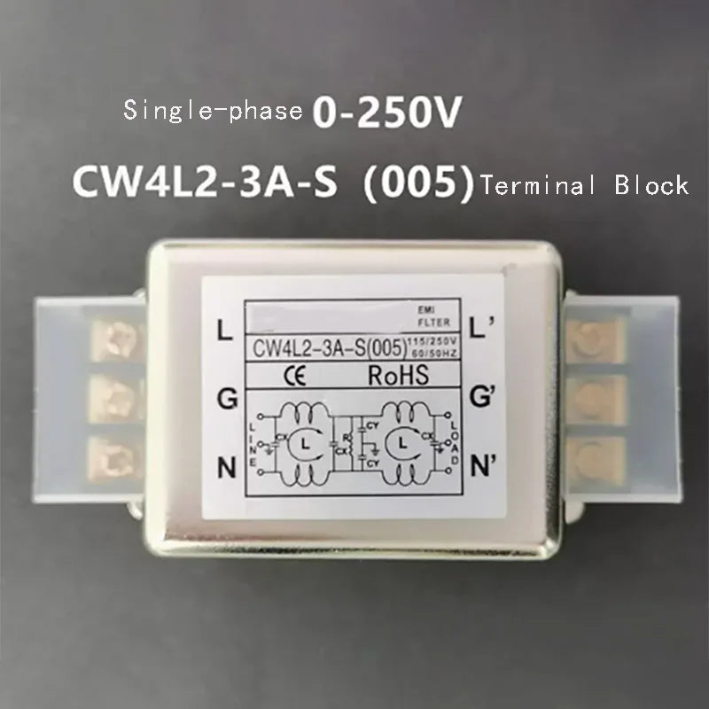 New 220V AC Anti-interference Power Supply EMI Filter CW4L2 CW4L2-20A-S CW4L2-6A-S CW4L2-10A-S CNC Purifier for Enhanced Perform