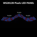 1-10Pcs WS2812B RGB Flexible 4X12 8X8 16x16 8x32 Pixel Led Panel Matrix Screen Module WS2812 Individually Addressable IC DC5V