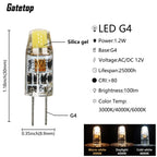 New Product LED Silica Gel Mini G4 Bulb AC/DC 12V COB Warm White Light Without Stroboscopic Replacement of 20W Halogen Lamp