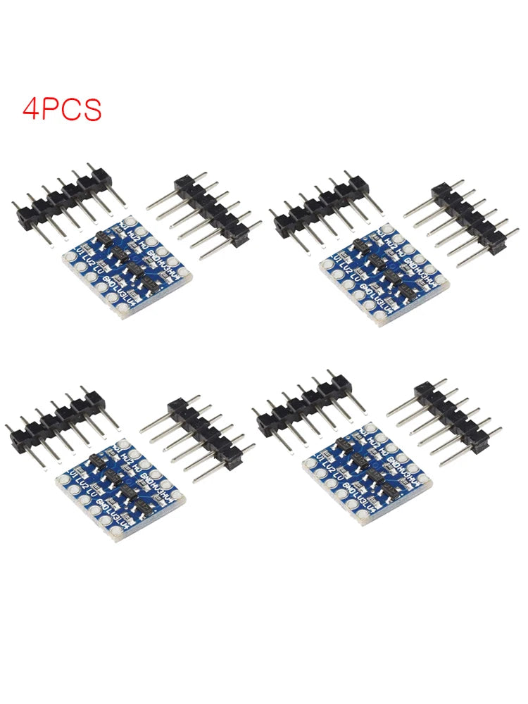 Logic Level Shifter Converter Module 4 Channel Bidirectional 3.3V to 5V, 5V to 3.3V Support UART IIC I2C SPI 1-Wire Compatible