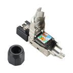 CAT6A Cat8 Cat7  RJ45 Shielded Toolless Connector, 10Gbps Professional Ethernet Modular Plug for Network Cable for 22AWG-24AWG