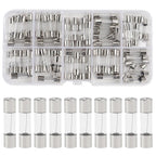 100 Pcs 125V Christmas Light Fuses Kit 5x20mm Max Glass Fuses - 10 Values Set including 0.5A 1A 2.5A 3A 5A 7A 8A 10A 15A 20A