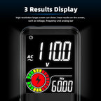 BSIDE Digital Multimeter Smart Electrician Tester USB Charge T-RMS DC AC Voltage Capacitance Ohm Hz NCV Professional Multitester