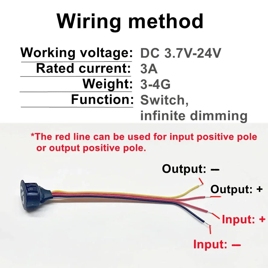 13 16 20MM Dimmable Touch Sensor Button Switch DC5V 12V 24V Smart Controller Home Light Strip Embedded LED Dimmer Controller