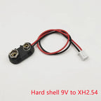 5Pcs 9V Battery Clip to XH2.54 PH2.0 2Pin Terminal Wire 15cm DC Power Adapter Cable Red Black