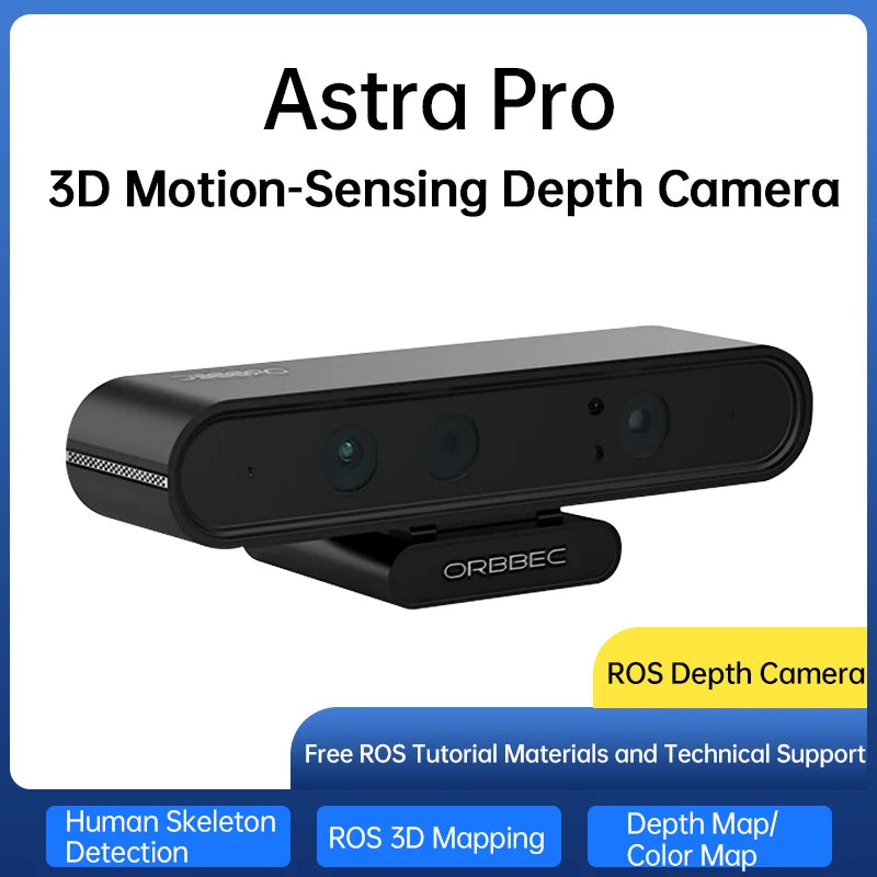 ORBBEC ASTRA Pro 3D Depth Camera Module 0.6-8M Range For AI Robot Raspberry PI Drones Development Face Recognition With ROS1ROS2