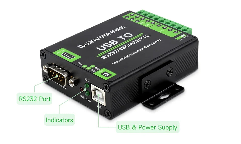 FT232RNL USB to RS232/485/422/TTL Interface Converter Industrial Isolation USB Converter for Mac Windows Linux Android
