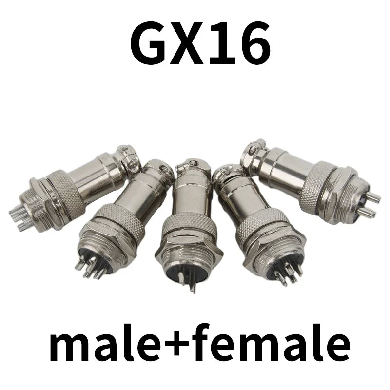 GX12 GX16 GX20 2/3/4/5/6/7/8/9/10 Pin Male Female Butting Wire Cable Circular Aviation Socket Plug Panel Connector Dropshipping